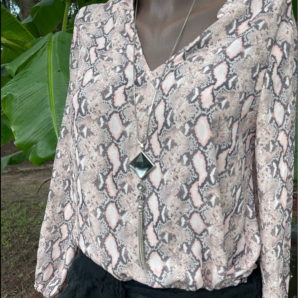Snake print blouse